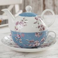 Фото Набор для чая Katie Alice Ditsy Floral чашка с блюдцем  чайник заварочный KA5202103