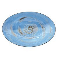 Фото Блюдо Wilmax Spiral Blue 25 х 16,5 х 6 см WL-669640 / A