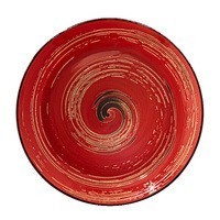Фото Комплект глубоких тарелок Wilmax Spiral Red 25,5 см 6 шт