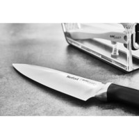 Нож с чехлом-точилкой Tefal Eversharp 16,5 см черный K2569004