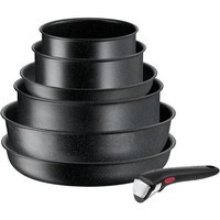 Фото Набор посуды Tefal Ingenio Black Stone, 7 предметов, черный L3998702
