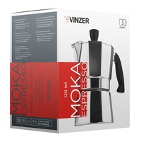 Фото Гейзерная кофеварка Vinzer Moka Espresso 120 мл 50385
